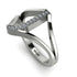 White Diamond Initial J Ring