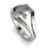 White Diamond Initial F Ring