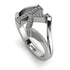 White Diamond Initial K Ring