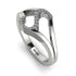 White Diamond Initial S Ring