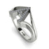White Diamond Initial A Ring