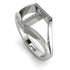 White Diamond Initial T Ring