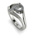 White Diamond Initial P Ring