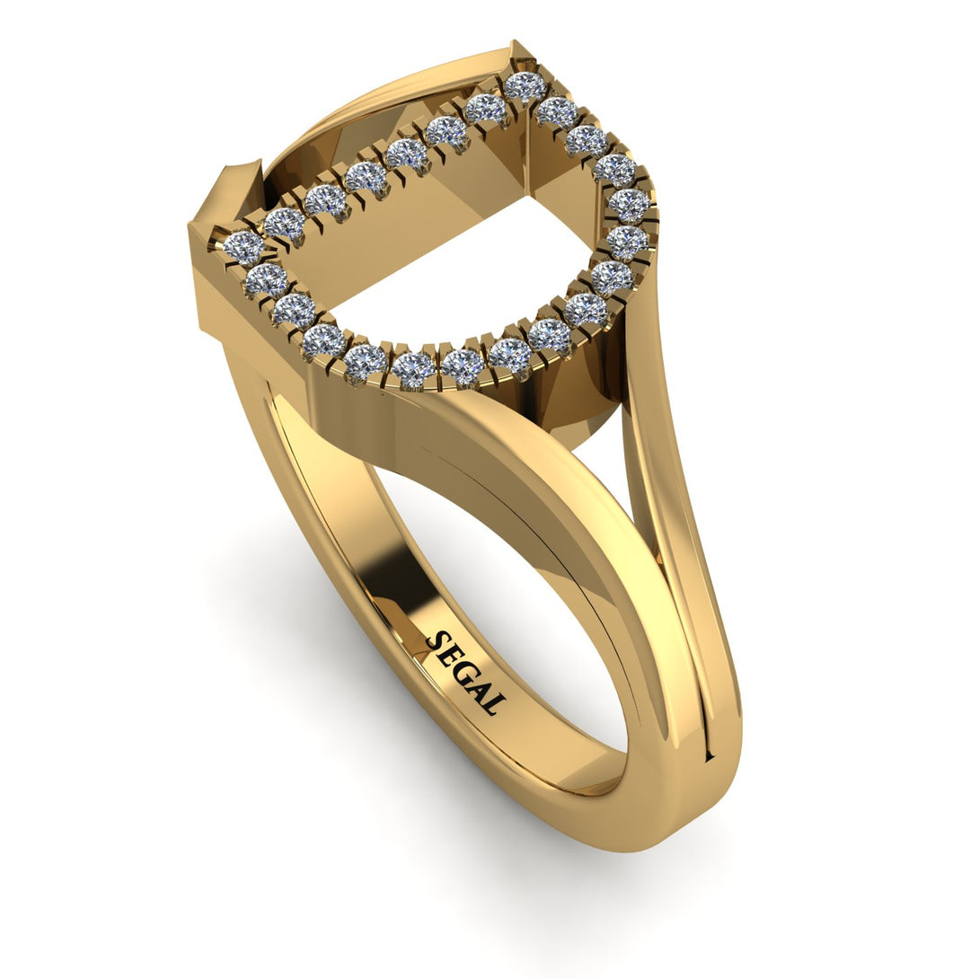 White Diamond Initial D Ring