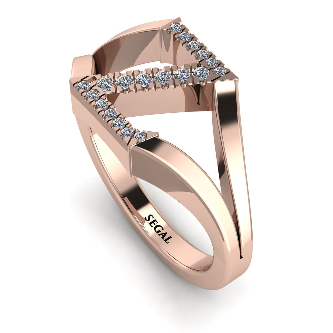 White Diamond Initial Z Ring