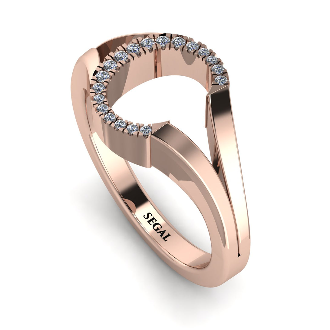 White Diamond Initial C Ring