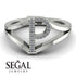 White Diamond Initial P Ring