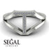 White Diamond Initial T Ring