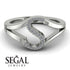 White Diamond Initial S Ring