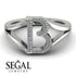 White Diamond Initial B Ring