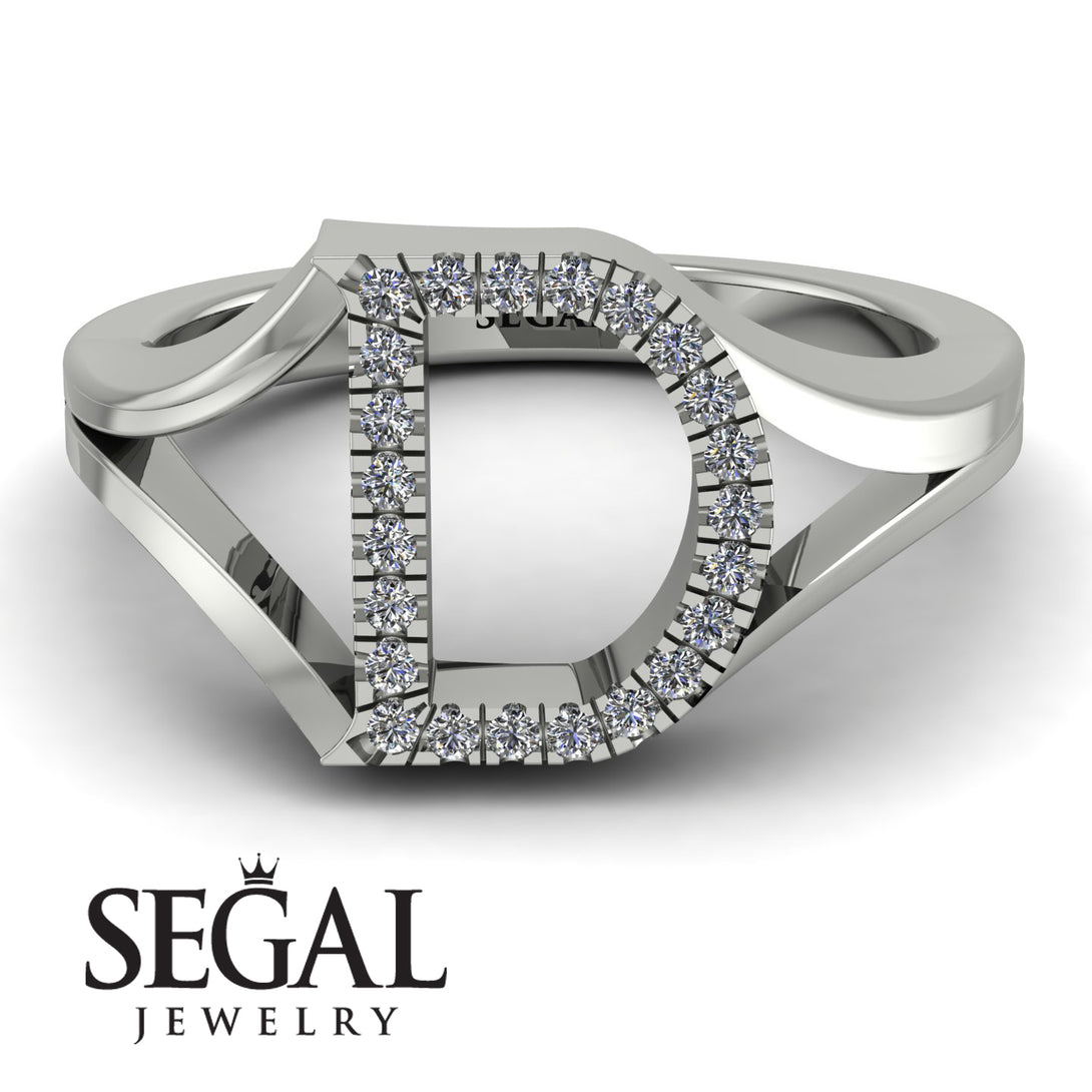 White Diamond Initial D Ring