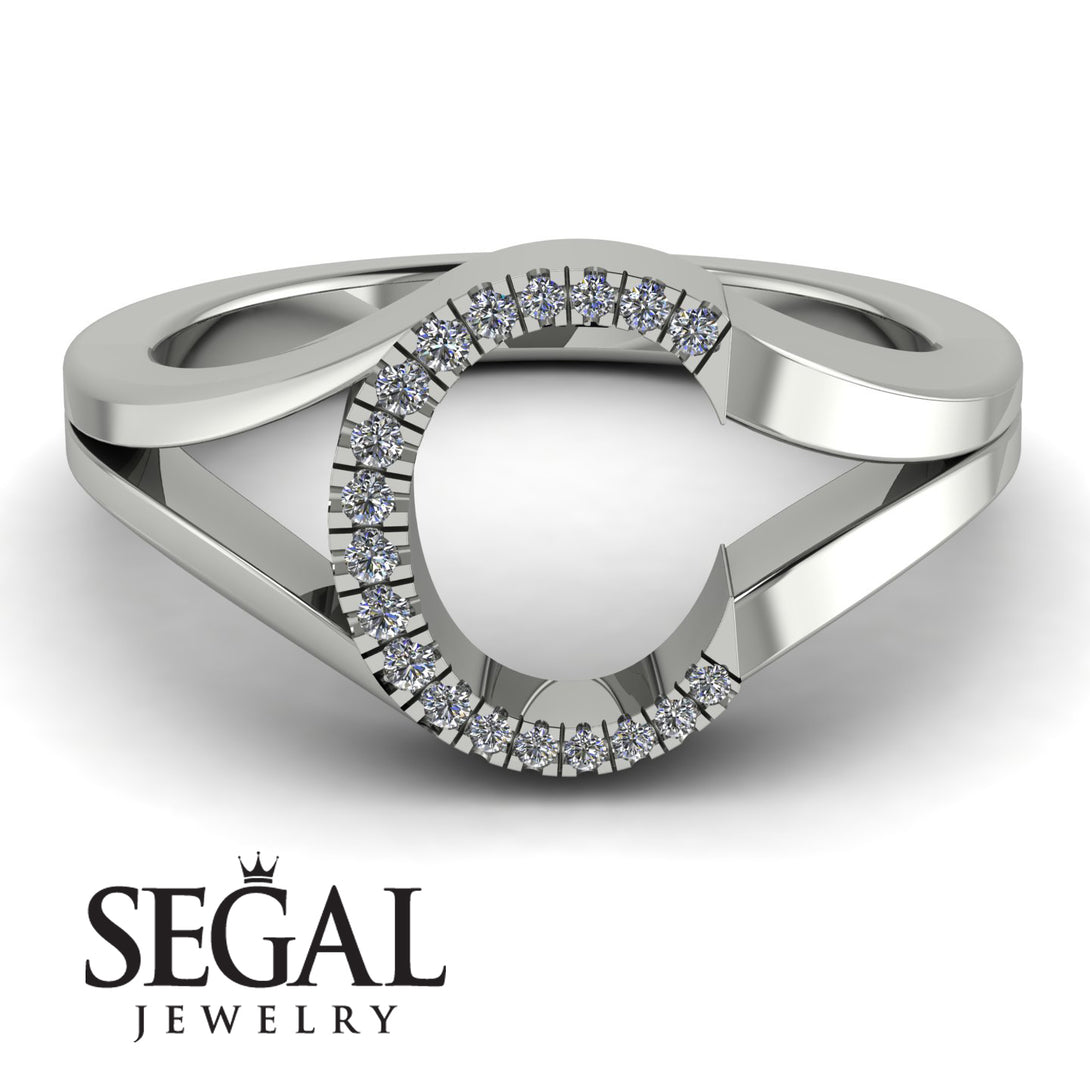 White Diamond Initial C Ring