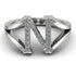 White Diamond Initial N Ring