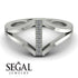 White Diamond Initial I Ring