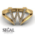 White Diamond Initial W Ring