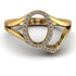 White Diamond Initial Q Ring