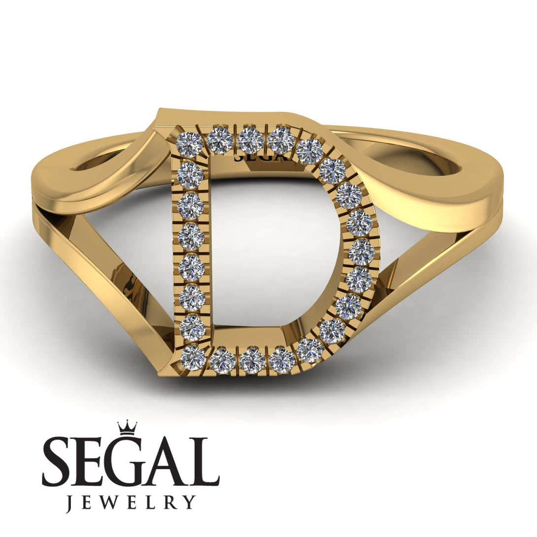 White Diamond Initial D Ring