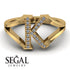 White Diamond Initial K Ring
