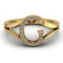 White Diamond Initial G Ring