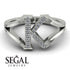 White Diamond Initial K Ring