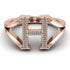 White Diamond Initial H Ring