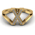 White Diamond Initial X Ring