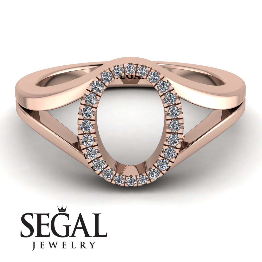 White Diamond Initial O Ring