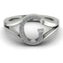 White Diamond Initial G Ring