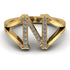 White Diamond Initial N Ring