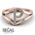 White Diamond Initial P Ring