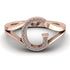 White Diamond Initial G Ring