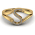 White Diamond Initial S Ring