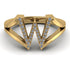White Diamond Initial W Ring