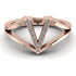 White Diamond Initial V Ring