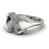 White Diamond Initial X Ring