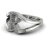 White Diamond Initial R Ring