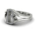 White Diamond Initial B Ring