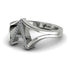White Diamond Initial A Ring