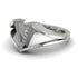 White Diamond Initial V Ring