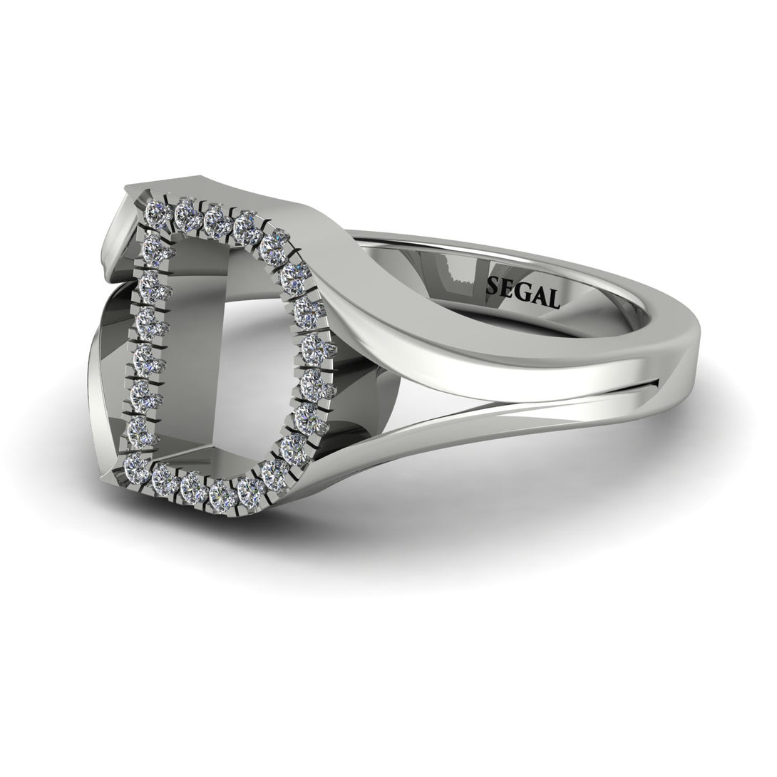 White Diamond Initial D Ring