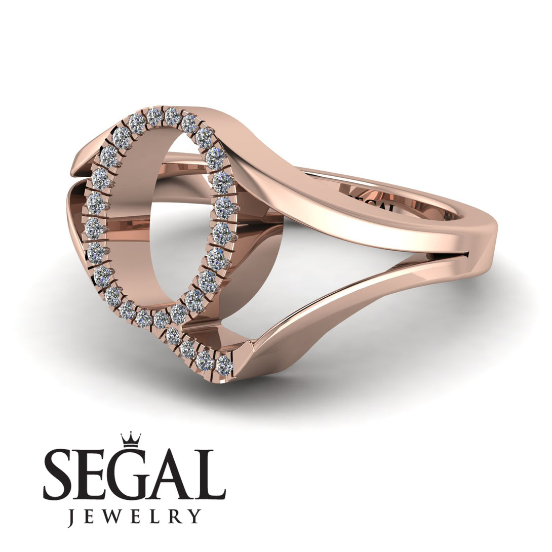 White Diamond Initial Q Ring