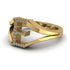 White Diamond Initial E Ring