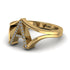 White Diamond Initial A Ring