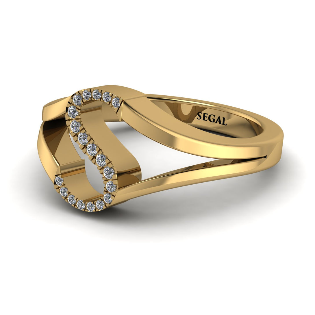 White Diamond Initial S Ring