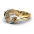 White Diamond Initial G Ring
