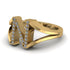 White Diamond Initial N Ring
