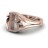 White Diamond Initial B Ring