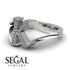 White Diamond Initial K Ring