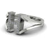 White Diamond Initial H Ring