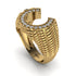 Diamond Men Horseshoe Luck Ring - Gerald No. 1